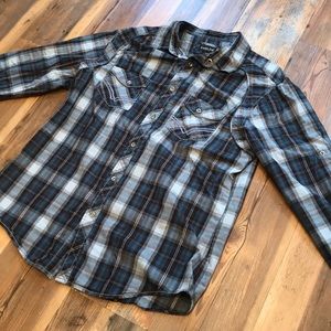 Helix Plaid Western Pocketed Snap Down Shirt